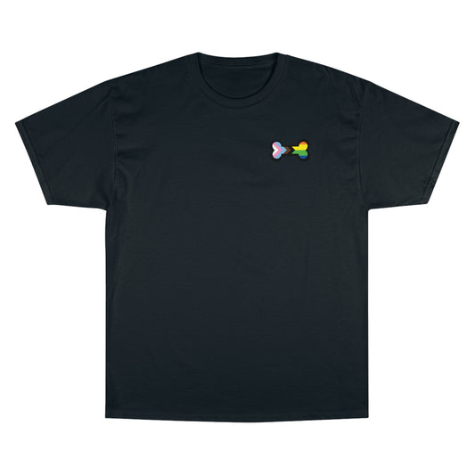 "Dogs Love All" Pride Tee: Unleash Your Furry Friend's Spirit of Inclusivity!Champion T-Shirt